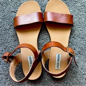Brown leather sandals